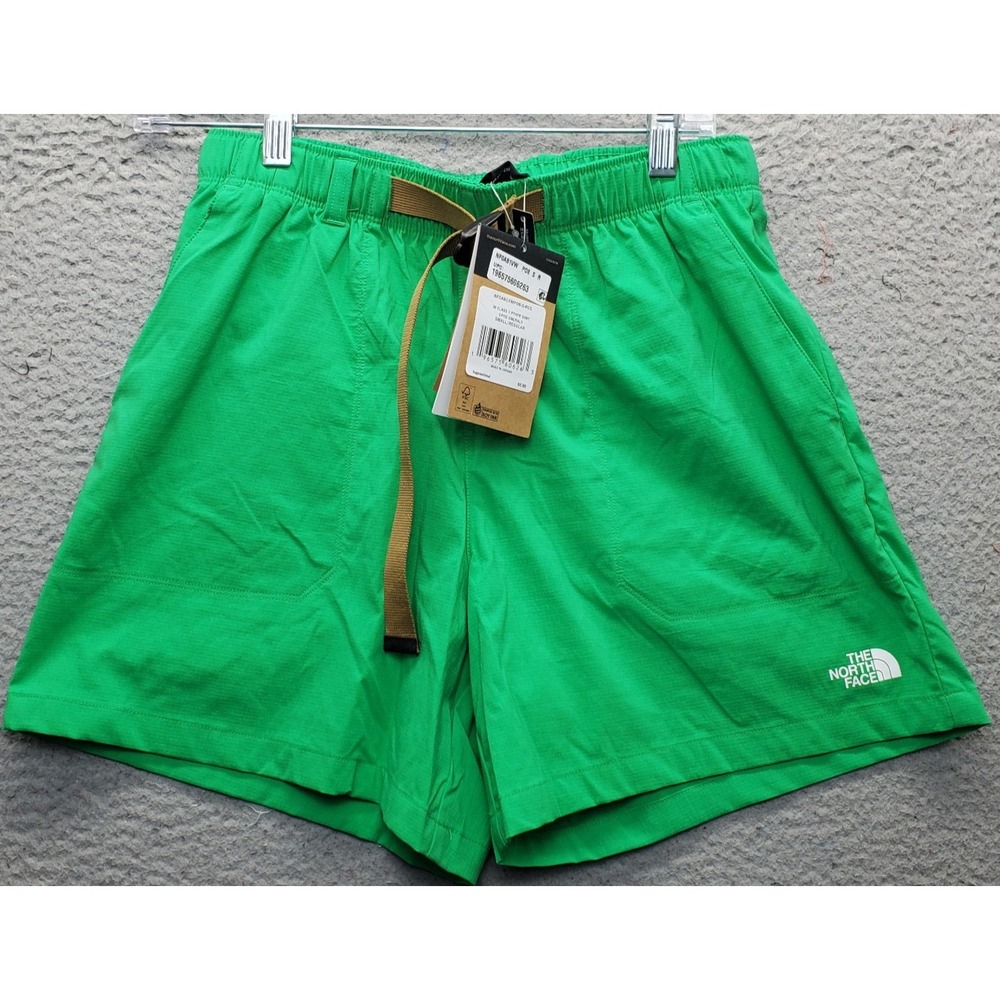 The North Face DWR Class V Pathfinder Shorts Womens S Green Belted Waist UPF 50+